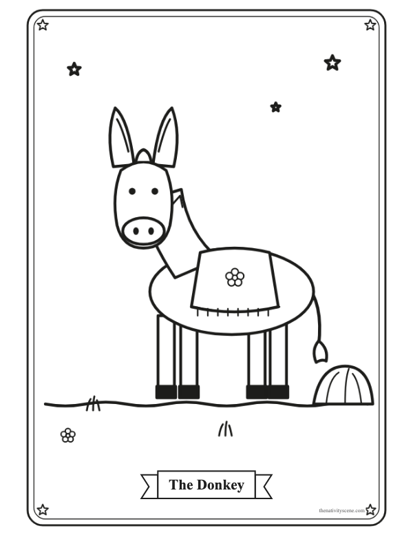 Dibujo para colorear: la mula