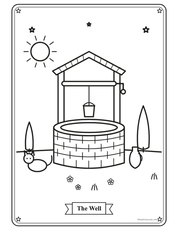 Dibujo para colorear: el pozo