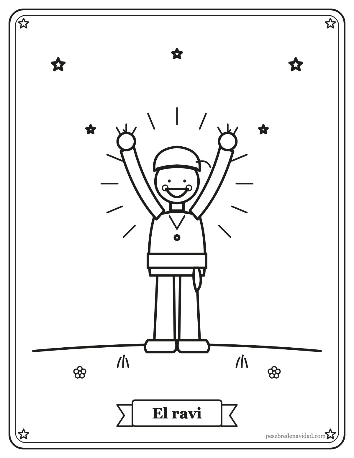 Dibujo para colorear: el ravi